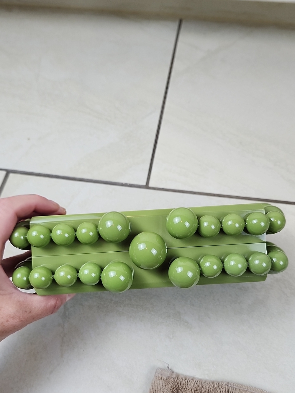Authentic Cult Gaia Eos Acrylic Clutch – Palm Green Statement Peice Handbag - Picture 6 of 17